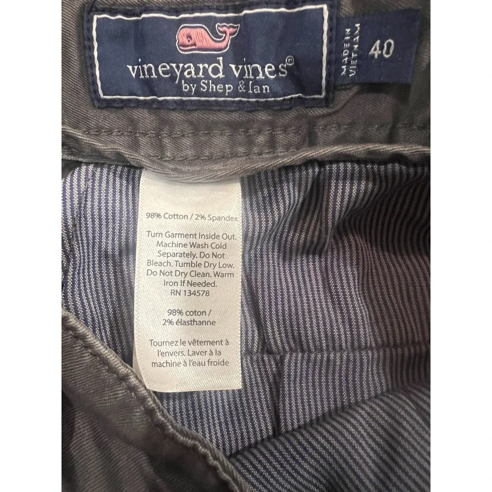 Vineyard Vines Breaker‎ Shorts Men's Sz 40 Gray Flat Front 6.5